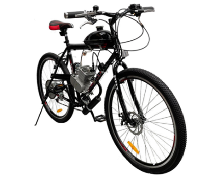 Side view of a petrol powered engine