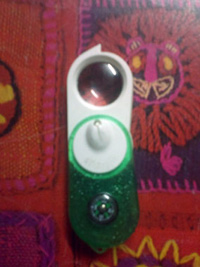 The magnifying glass Shelley uses to help with her art.