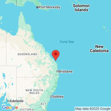 static google map of the location of the Bundaberg wave monitoring buoy