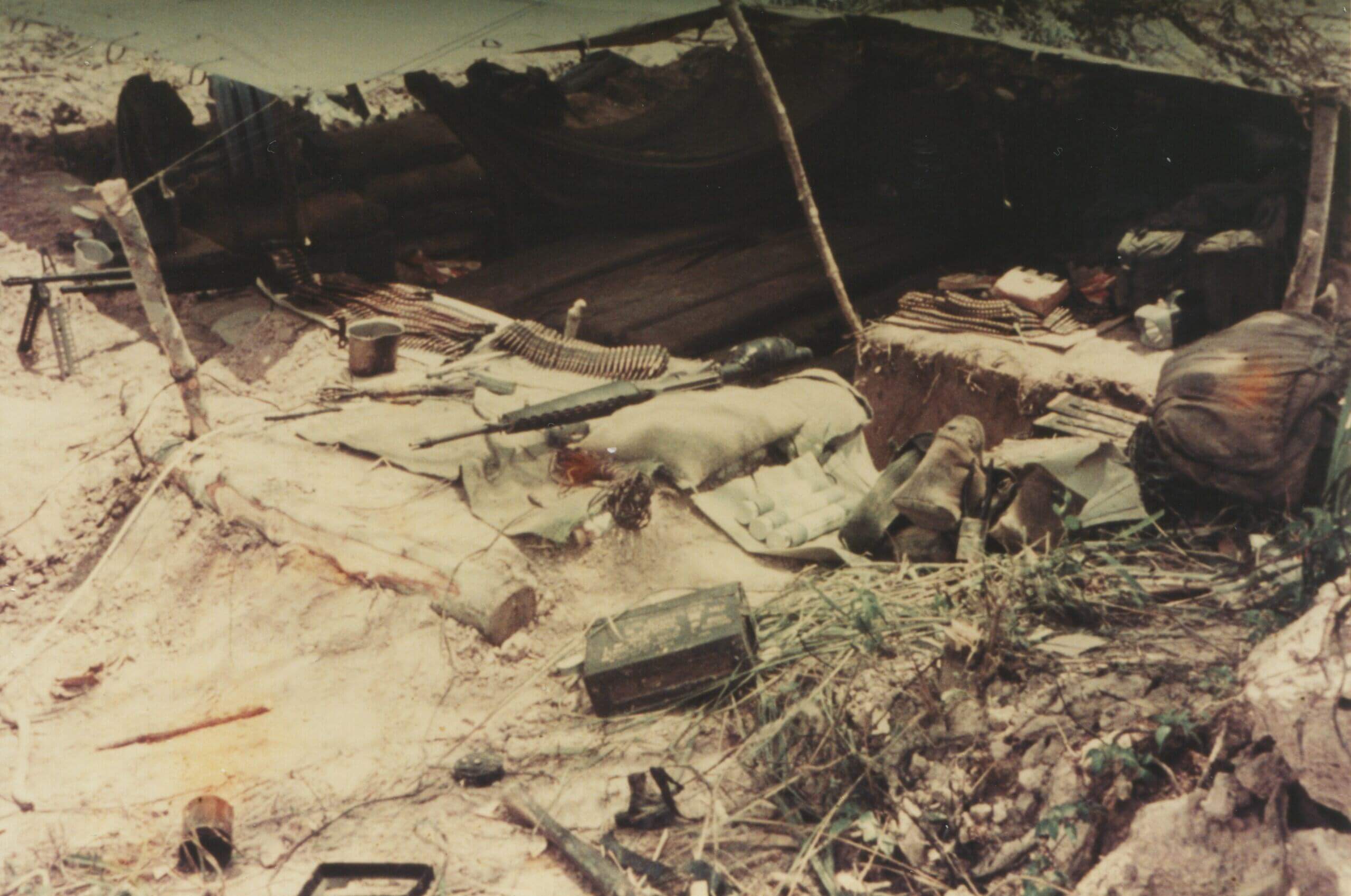 Fire pit at the Listening Post at Fire Support Base Coral