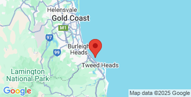 static google map of the location of the Bilinga wave monitoring buoy