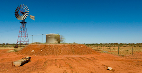Drought affected land
