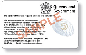 Sample back of Companion Card