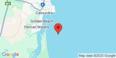 static google map of the location of the Caloundra wave monitoring buoy