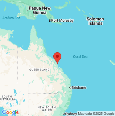 static google map of the location of the Hay Point wave monitoring buoy
