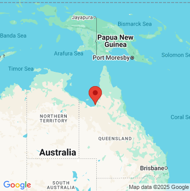static google map of the location of the Karumba wave monitoring buoy
