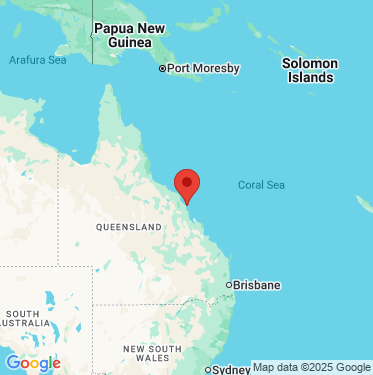static google map of the location of the Mackay Harbour wave monitoring buoy