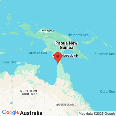 static google map of the location of the Skardon River Outer wave monitoring buoy