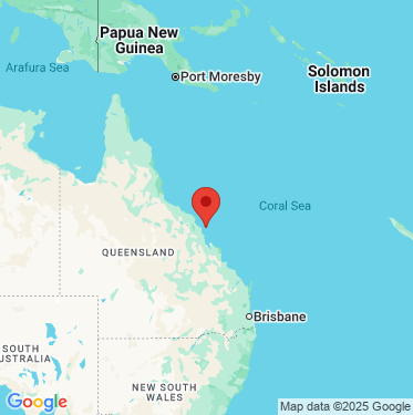 static google map of the location of the Mackay wave monitoring buoy