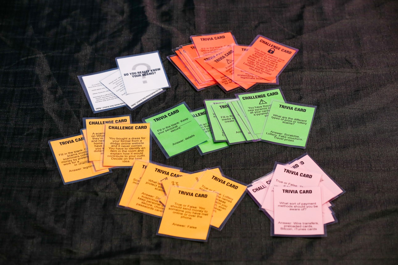 Cards laid out for play.