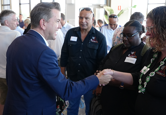Deputy Premier Jarrod Bleijie with attendees at Community Cabinet