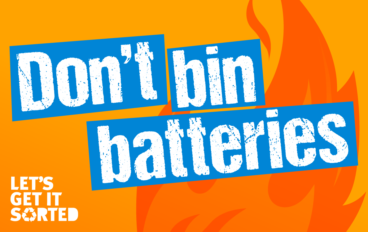 Don\'t bin your batteries banner