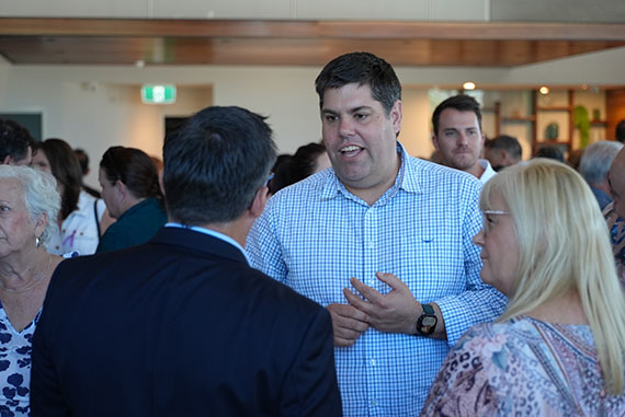 Transport Minister Brent Mickelberg with attendees at Community Cabinet